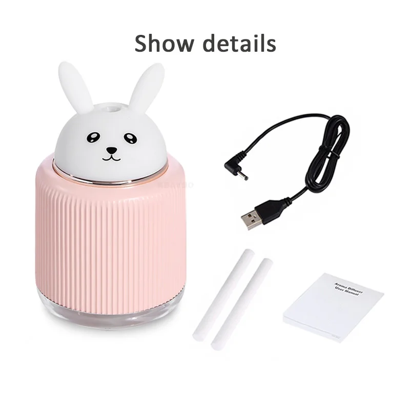 

KBAYBO 300ML Cartoon air humidifier USB ultrasonic electric aromatherapy essential oil diffuser with night light home office