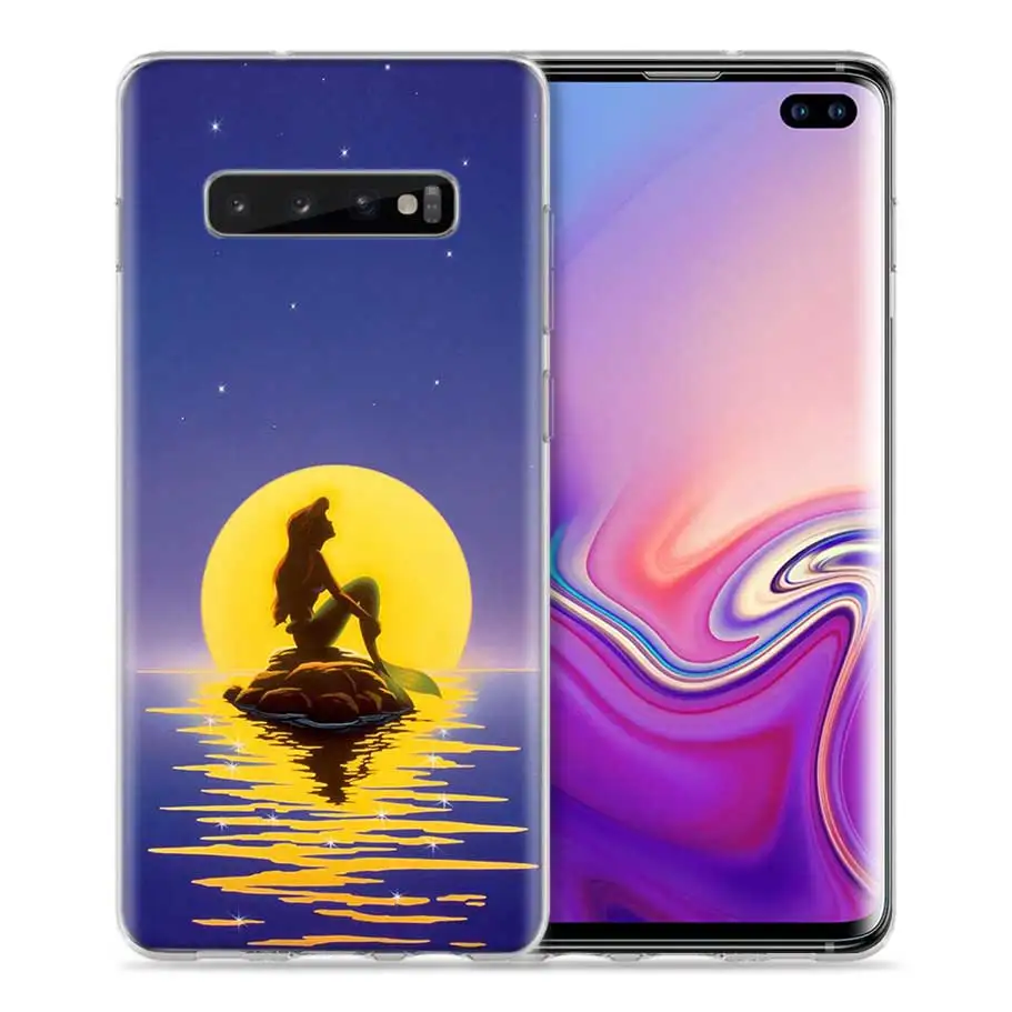 08 Чехол с русалочкой для samsung Galaxy Note 10 S10 5G S10e S8 S9 S7 8 9 J4 J6 Plus силиконовый чехол для телефона Schale - Цвет: 08