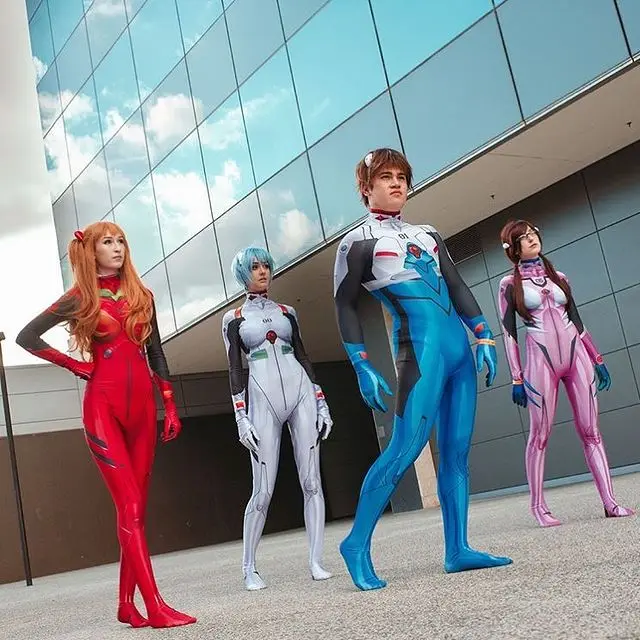

Halloween Anime Asuka Langley Soryu Mari Rei Ayanami Cosplay Costume EVA Asuka Test Jumpsuits Zentai Suit Adults Kids Bodysuit