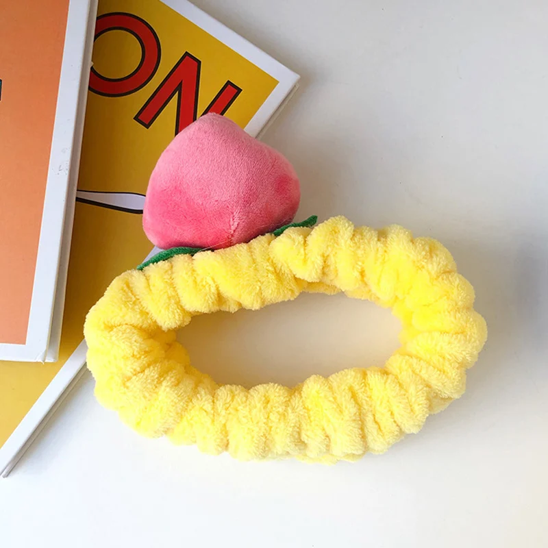 

Peach Hair Band Cartoon Elastic Headbands Face Makeup Hairbands Cute Hair Accessories for Women Girls BMF88