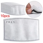 10 шт.лот 5-слойный фильтр из активированного угля PM2.5 вставка защитный фильтр для маски для рта противопылевая маска