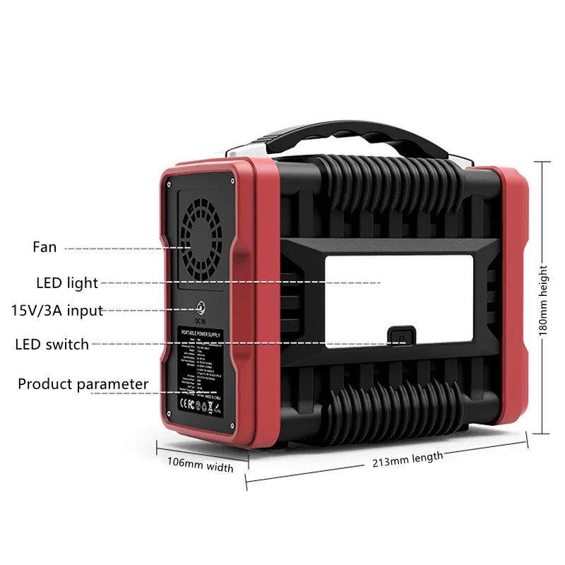 GKFLY AC 220V 60000mAh Generator Battery Charger 200W Portable Power Station Outdoor Emergency Supply Camping Bank | Автомобили и
