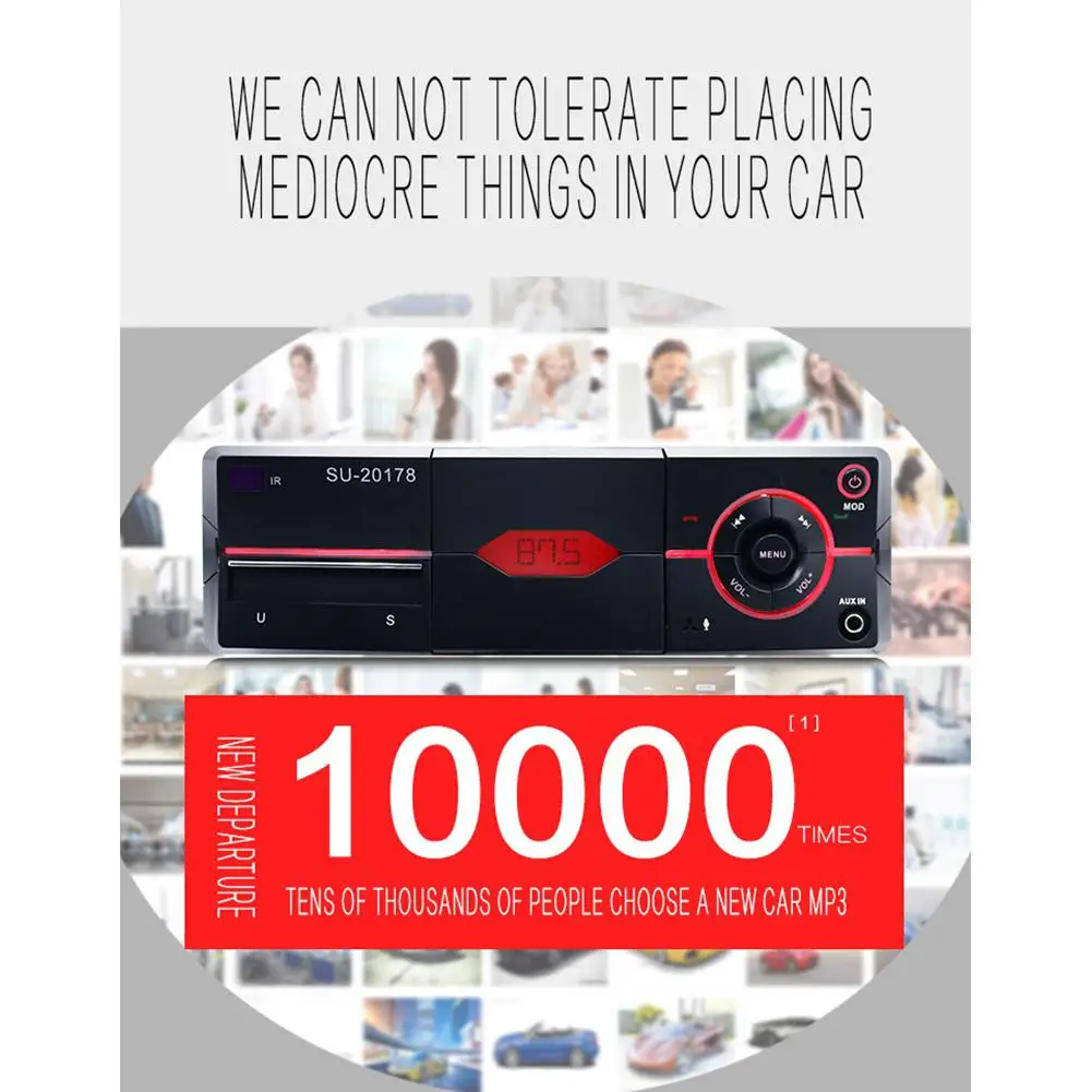 Автомобильный радиоприемник 1 Din mp3-плеер стерео мультимедийный плеер Bluetooth