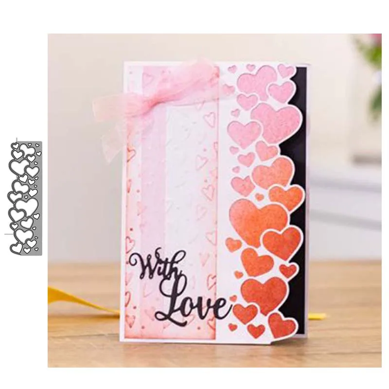 Металлические Вырубные штампы JC в форме сердца для скрапбукинга рукоделия DIY