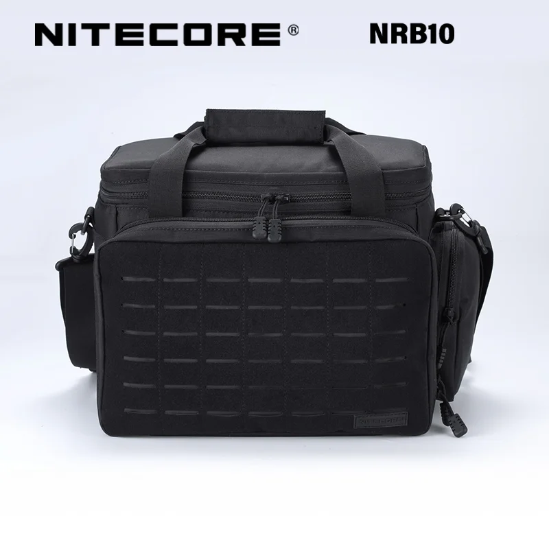 NITECORE NRB10 20L Capacity Black Range Bag Tools Work Outdoor Search Rescue Trips Dirt Water Resistant Coating Shoulder Handbag