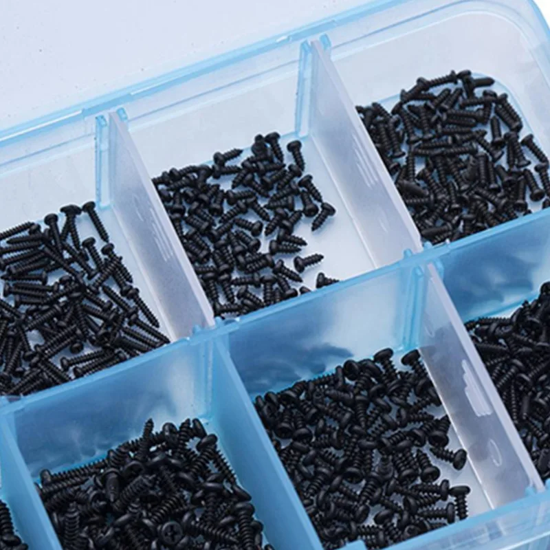 500/1000pcs/set M1 M1.2 M1.4 M1.7 Mix Pa Phillips Head Micro Screws Round Self-tapping Electronic Small Wood Kit | Обустройство дома