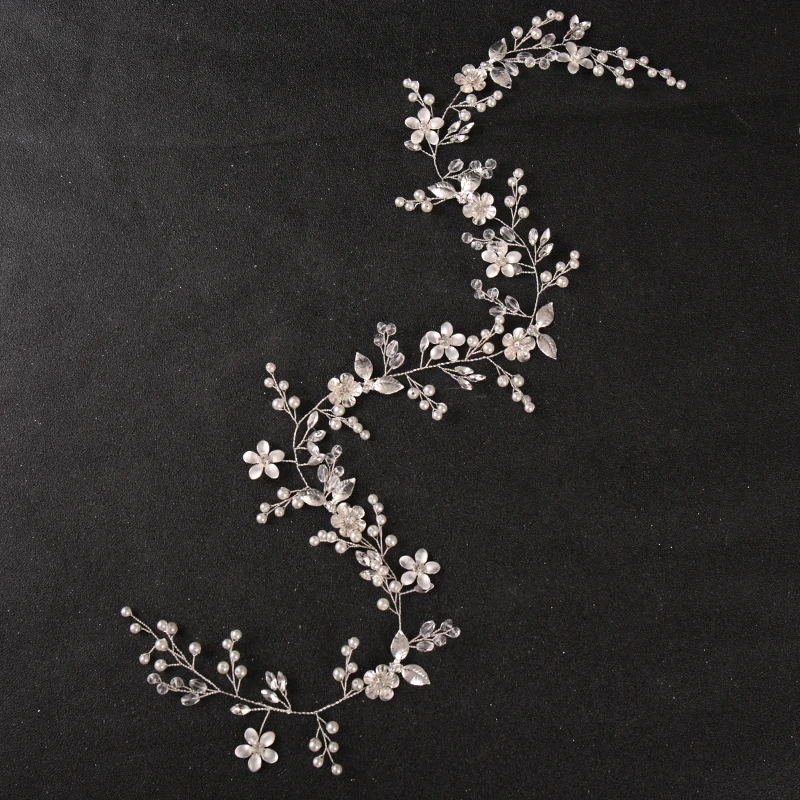 

Роскошная ручная работа, двойные стразы, ободки для волос, свадебная тиара, аксессуары для волос, Цветочный Кристалл, гребень для волос