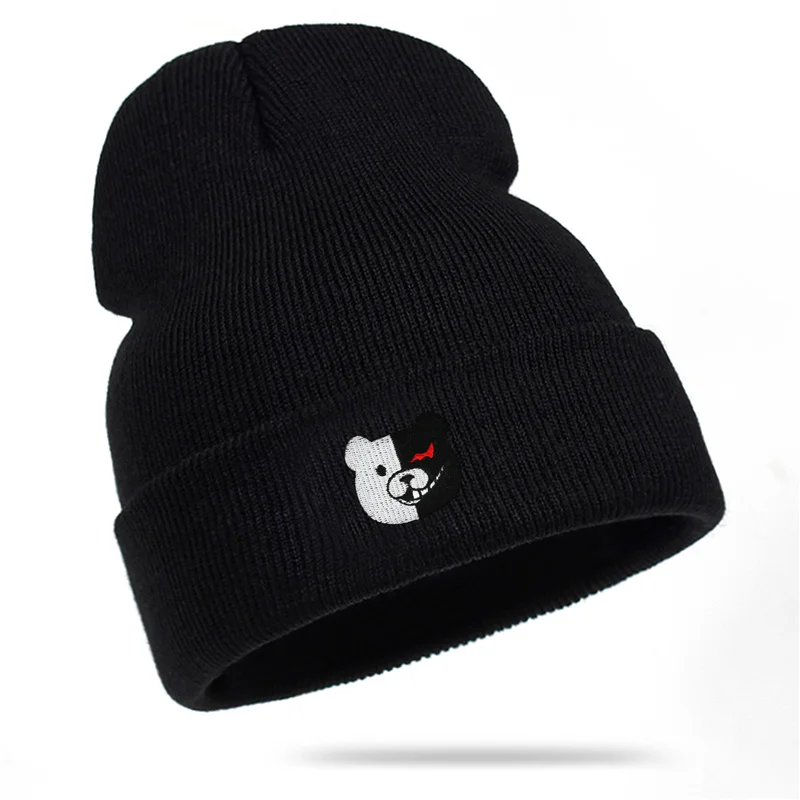 Трикотажная шапка с принтом из аниме данганронпа для мужчин и женщин зимняя