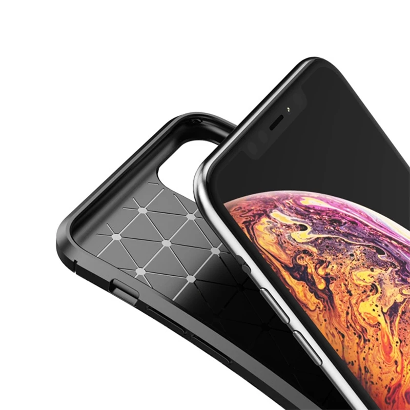 Чехол из углеродного волокна для iphone 11 Pro 5 8 дюйма 11Pro Max нескользящий Роскошный