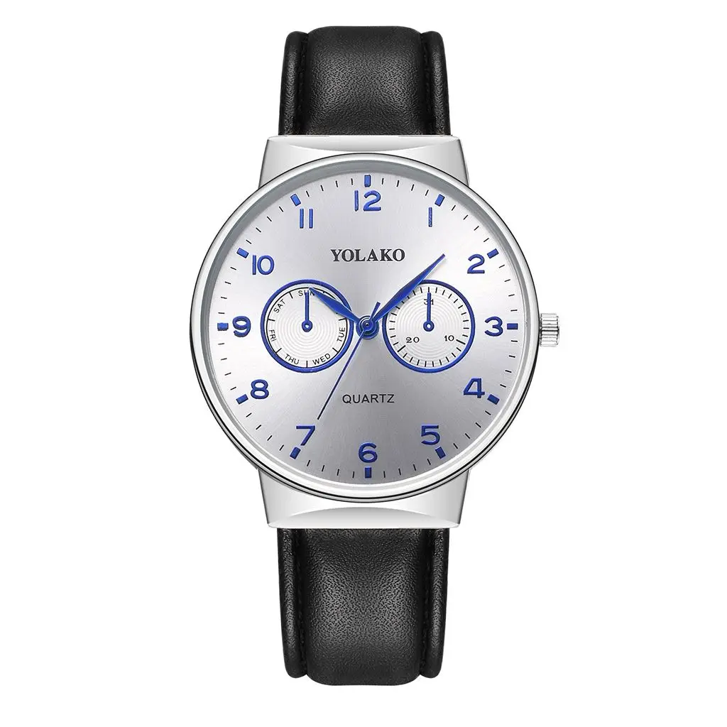 

New fashion watch simple men's digital dial quartz watch ultra-thin belt watch