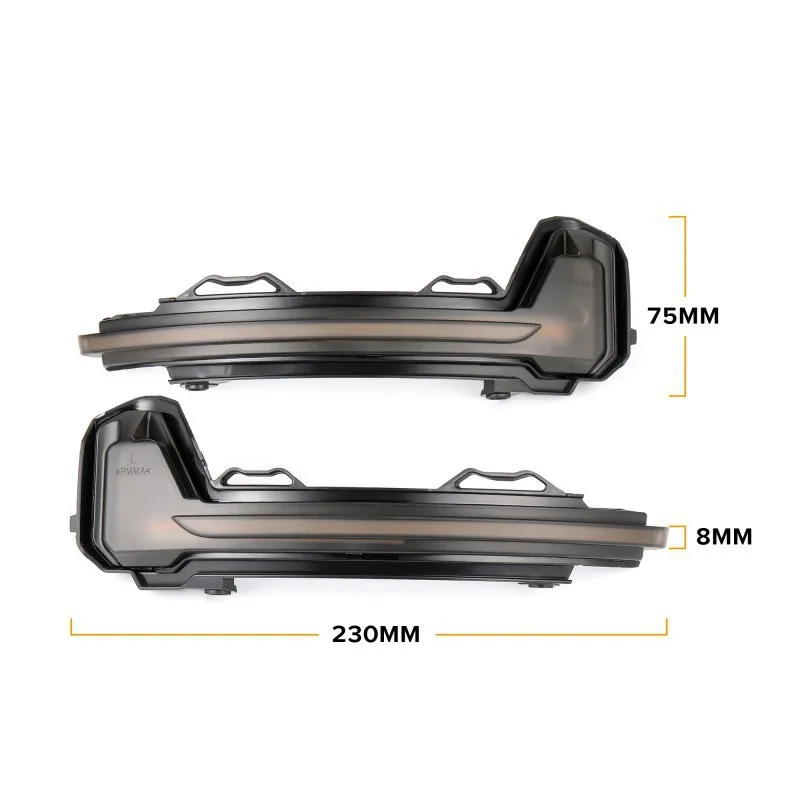 2 шт. динамический сигнал рулевого управления светодиодное зеркало заднего вида