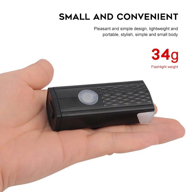 

USB Rechargeable 300 Lumens Bicycle Handlebar Front Headlight Bicycle Taillight Bicycle Light Waterproof Cycling Bike Flashlight