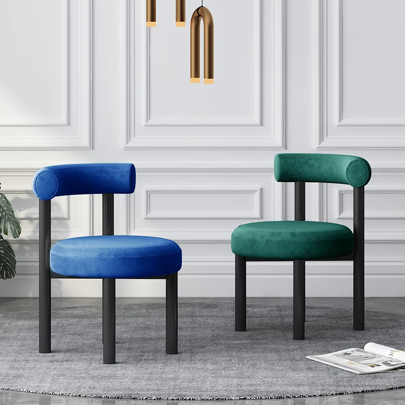 

Nordic Light Luxury Dining Chairs Home Furniture Designer Creative Backrest Makeup Chair Restaurant Fashion Leisure Dining Chair