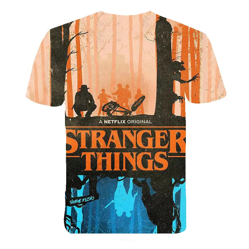 

Strange-things t-shirts 3D Print Graphic T Shirts Parent-child outfit Boys Girls Baby Summer Casual Tops Family Matching Outfits
