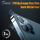 2 компл.лот, матовая прозрачная боковая пленка для телефона iPhone 12 Pro Max mini Border Frame, наклейка, защитная Гидрогелевая пленка из углеродного волокна