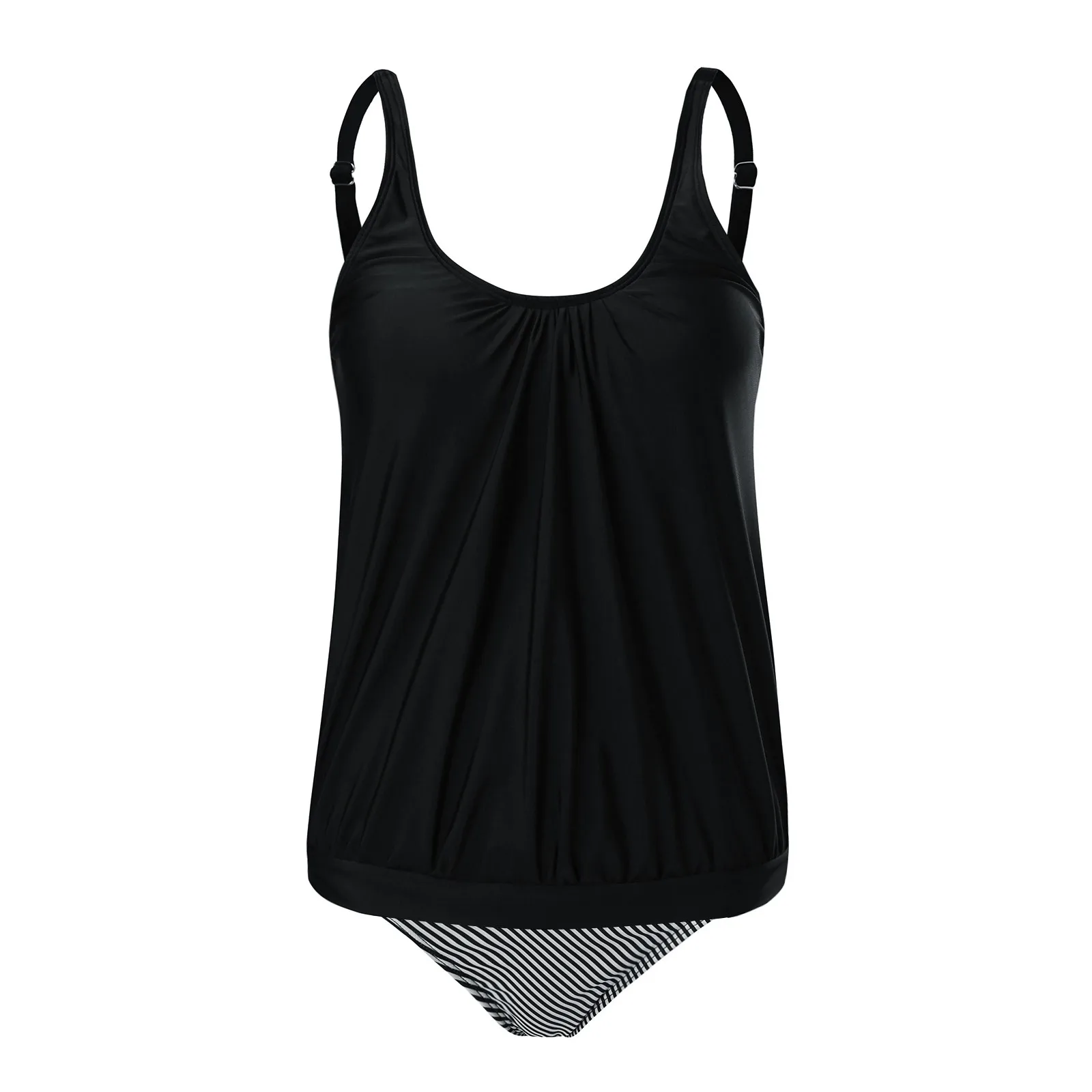 

Swimwear Women Plus Size Print Strappy Back Bathing Suit Tankini Set Two Piece Swimsuits Swimdress Beachwear bikinis 2021 mujer