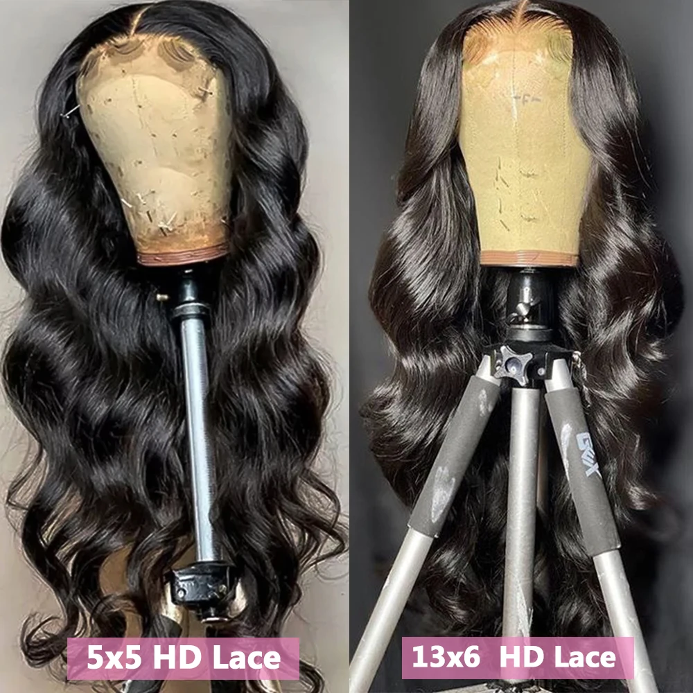 

HD Transparent Body Wave Lace Frontal Human Hair Wig For Black Women 250% density Pre-plucked Glueless 13x6 Lace Frontal Wig