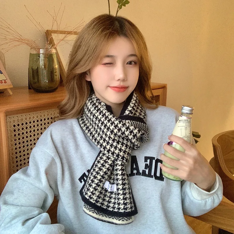 

2022 теплая ретро геометрическая Двусторонняя накидка с принтом большая шаль японский шарф в клетку с бриллиантами очень теплый