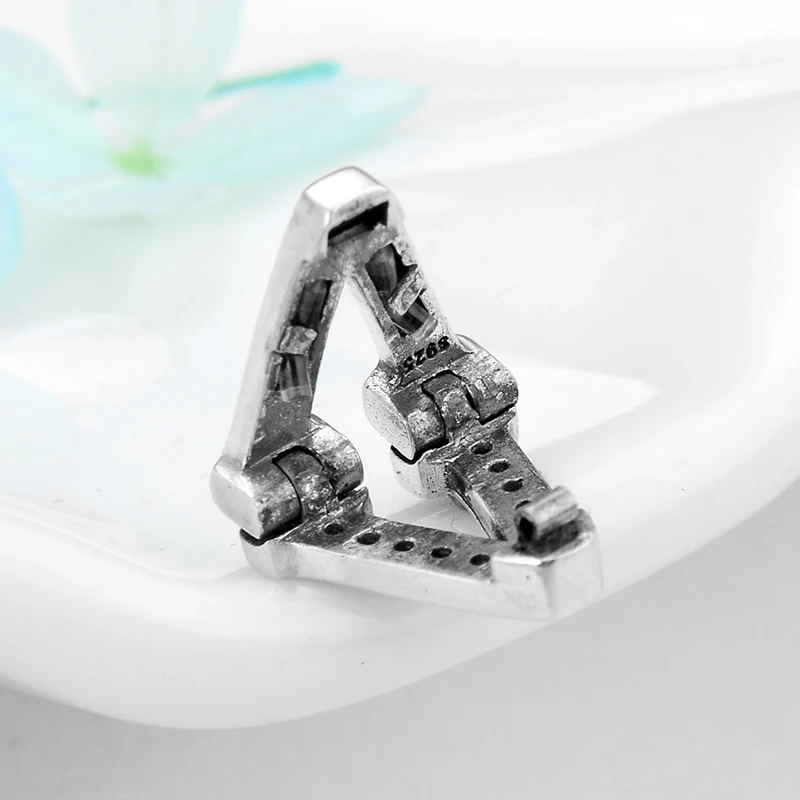 Хит 925 пробы серебро прозрачный кристалл циркон удача буквы V зажим бусины