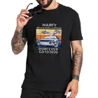 Летняя футболка с изображением автомобиля марти, что происходит, не выходите на 2020 год, графическая футболка, топы с коротким рукавом, мужская футболка