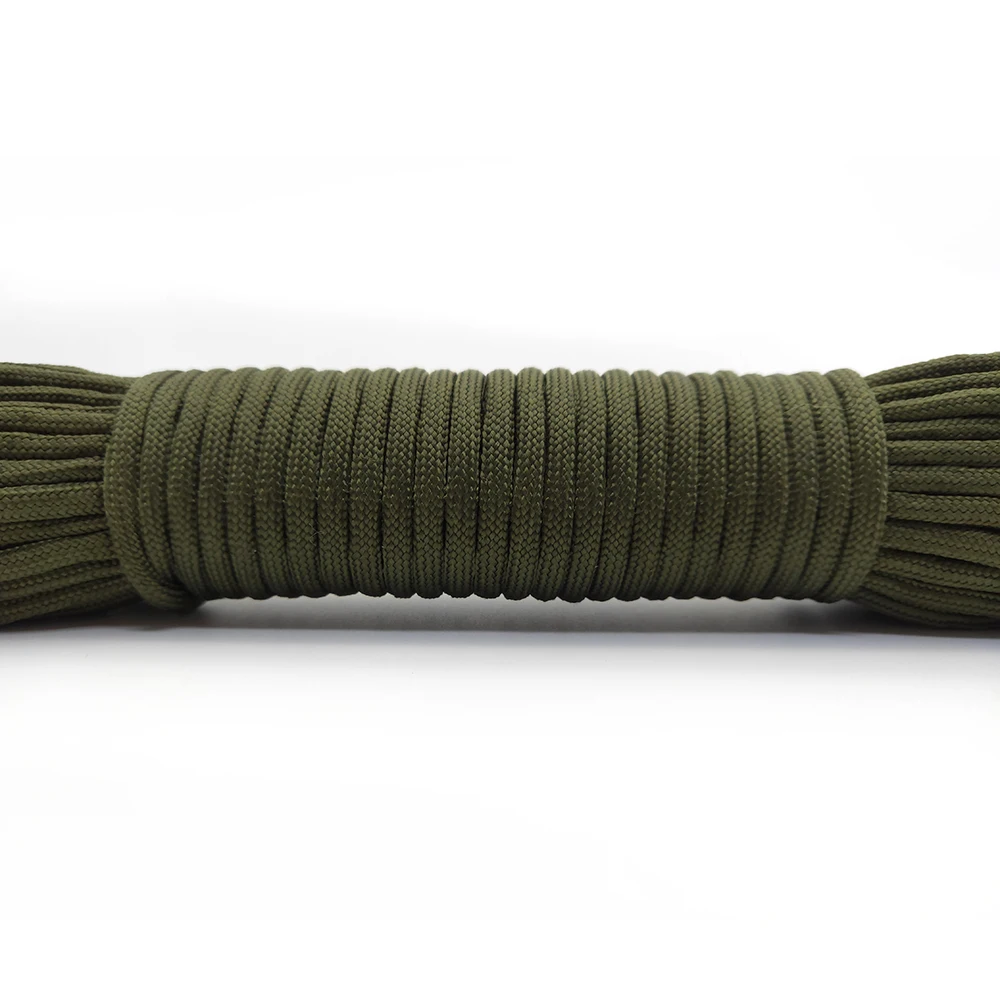 9 stand-ArmyGreen Паракорд 550, парашютный шнур, шнур, веревочка, Mil, Тип III, 9 нитей, 100 футов, 31 м, оборудование для альпинизма, выживания, скалолазание - Цвет: 9 stand-ArmyGreen