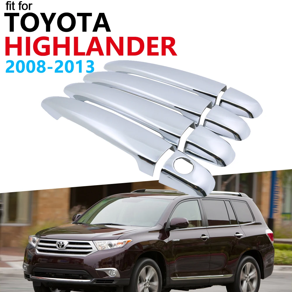 Дверная ручка автомобильные аксессуары для Toyota Highlander Kluger XU40 2008 ~ 2013 хромированная