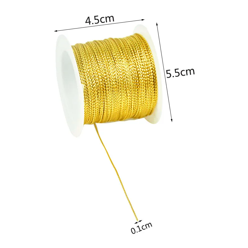20 м/рулон 1 мм Шнур цвета: золотистый серебристый красный металлизованная пряжа
