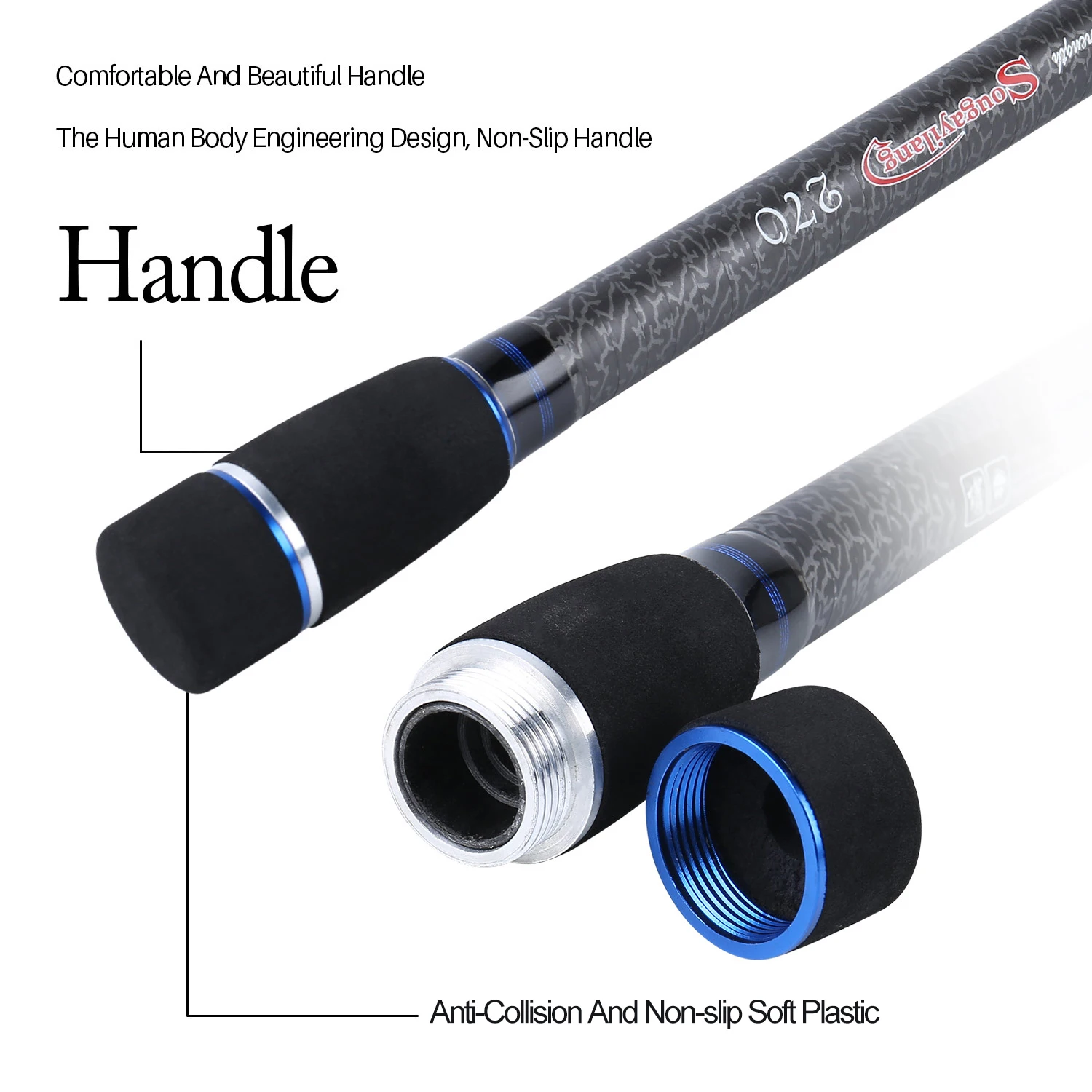 

Sougayilang 1.8-3M Telescopic Fishing Rod Ultralight Carbon Fiber Portable Telescopic Travel Spinning Fishing Tacke