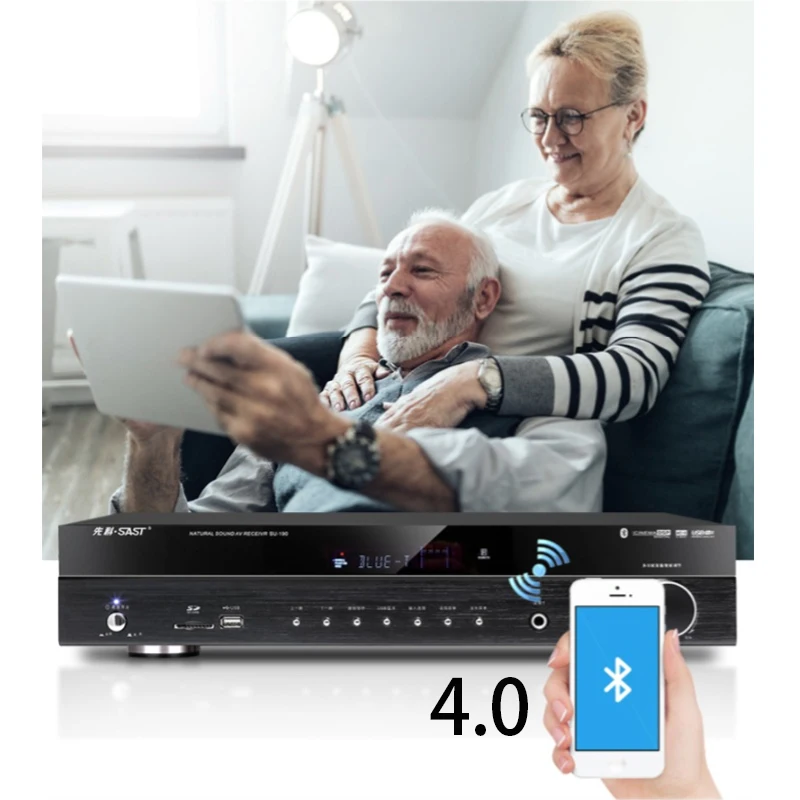 KYYSLB 220V650W SU-190 4,0 Bluetooth усилитель 5,1 Домашний сабвуфер высокой мощности караоке Hifi караоке без потерь цифровой усилитель Ktv
