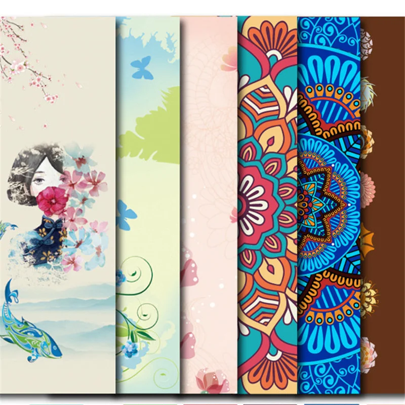 Новинка замшевый Коврик для йоги 5 мм с рисунком лотоса нескользящий коврик