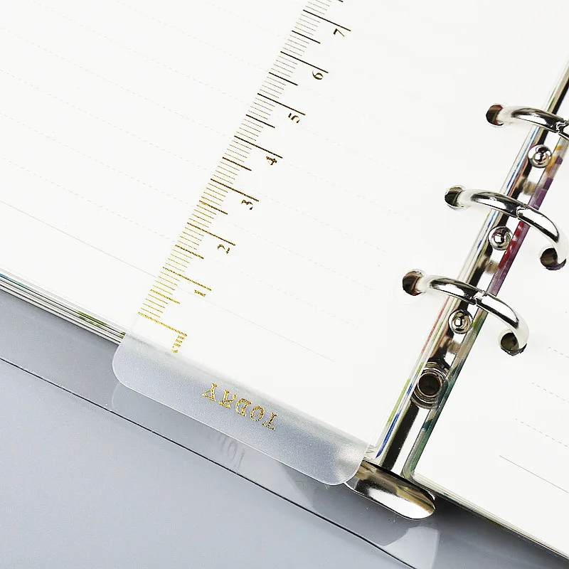 2021 Notebook planner ruler 2pcs set template A4 A5 A6 A7 B5 gold Silver 6 ring binder kawaii Free shipping | Канцтовары для офиса