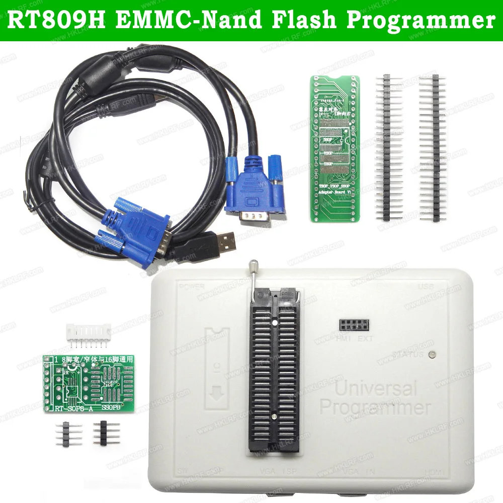 Новый RT809H EMMC Nand Flash Универсальный USB программатор с зажимом SOP8 + линия
