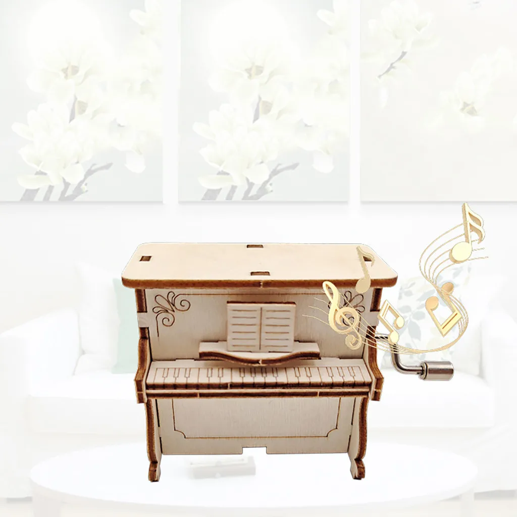 Деревянные музыкальные шкатулки с ручным приводом DIY музыкальная шкатулка тема