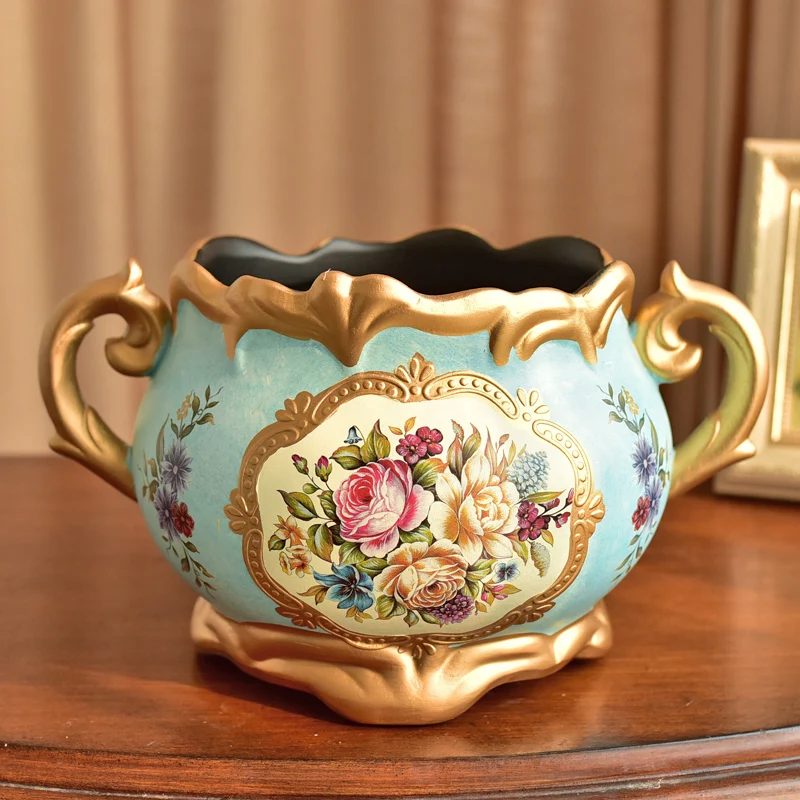 

European Vintage Vase Ceramics Art Luxury Creative Vase Crafts Living Room Decor Dining Table Decoracion Hogar Home Decor DA60HP