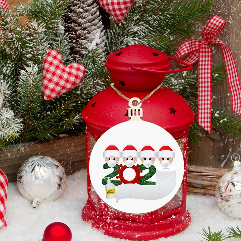 Новые рождественские украшения деревянные Санта Клаус маска для семейного