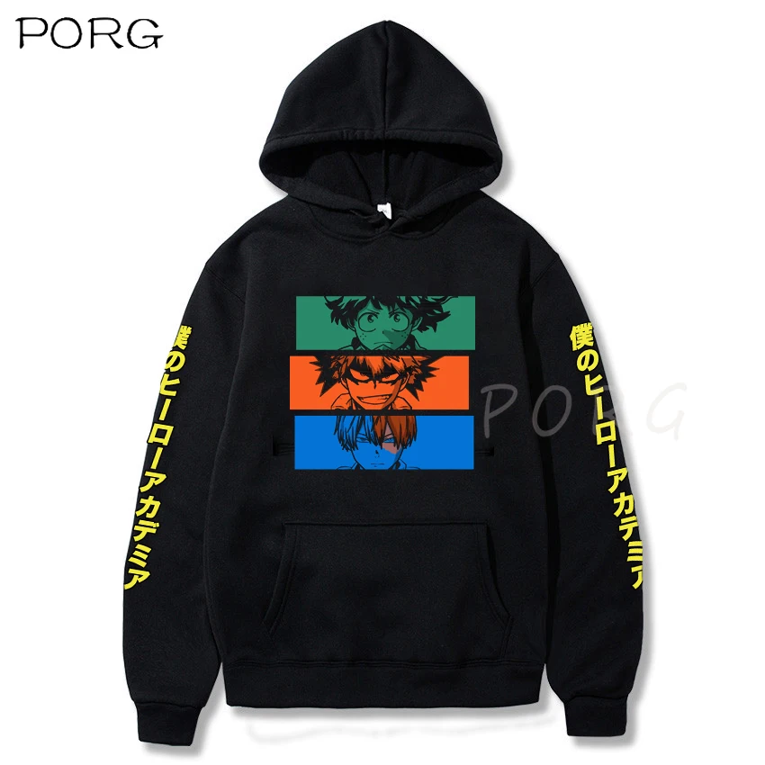 Толстовки с капюшоном My Hero моя геройская академия Мужская кавайная толстовка из