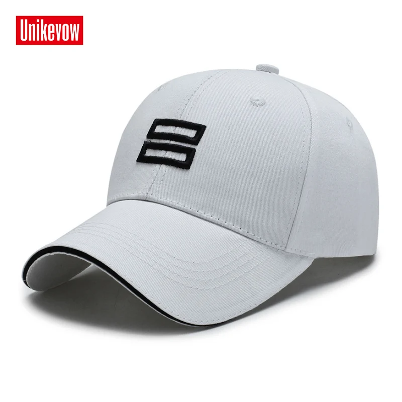 Белый UNIKEVOW 1 шт. бейсболка Мужская и wo Мужская Регулируемая крышка повседневные Шапки для отдыха твердая модная бейсболка кепка с сэндвич козырьком - Цвет: Белый