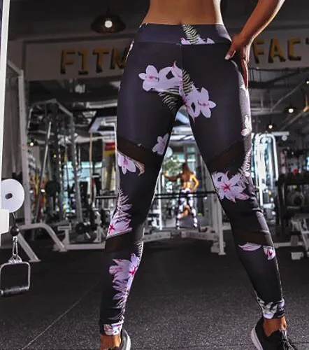CB113 pant Женский комплект для йоги, спортивный костюм с цветочным принтом, сексуальная одежда для спортзала, топ с перекрестными полосками, леггинсы, одежда для бега, спортивная одежда, спортивный костюм - Цвет: CB113 pant