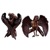 3d fallen angel sculpture desktop decoration angels trapped in hell statue resin craft figurines ornament decoration for home