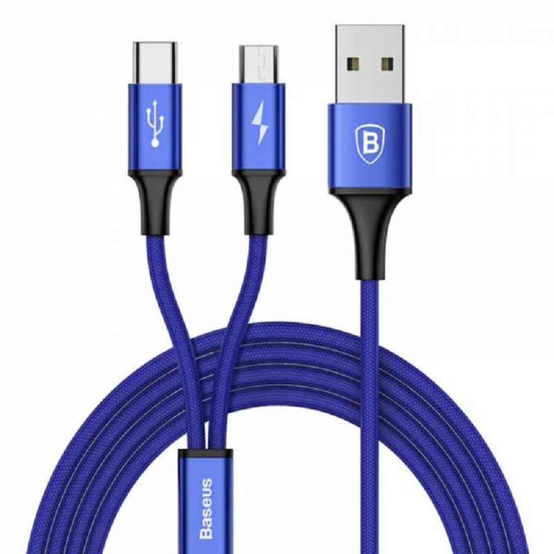 Baseus 2 in 1 Дата кабель USB для Micro & Type C Rapid|Кабели мобильных телефонов| |