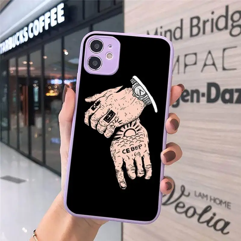 

Russian Mafia Phone Case For iPhone 12 11 Mini Pro XR XS Max 7 8 Plus X Matte transparent Purple Back Cover