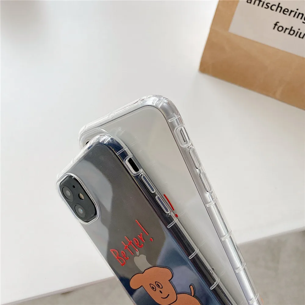 INS корейский милый чехол для телефона с изображением животных iPhone 11 Pro Xs MAX XR X 7 8 Plus
