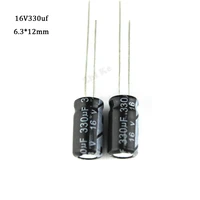 20 pcslot 330 uf 330mf 16 v aluminum electrolytic capacitors 6 3mm x 12 mm pengiriman gratis