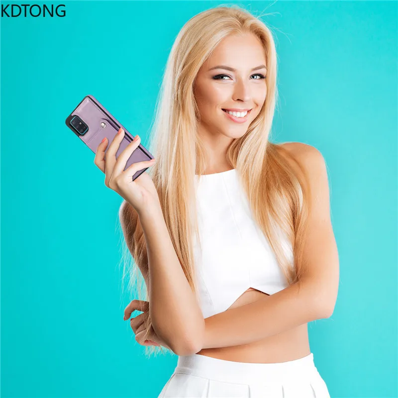 

Suitable for Samsung galaxy A51 A71 A81 A91 A90 A11EU A21 S A52 A72 A30 Luxury Business Fashion Leather Bracket Protective Case