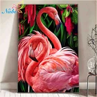 Алмазная живопись Nabi с фламинго, картина с квадратнымикруглыми стразами, 5D алмазная вышивка стразы, лебедь, мозаика, подарок