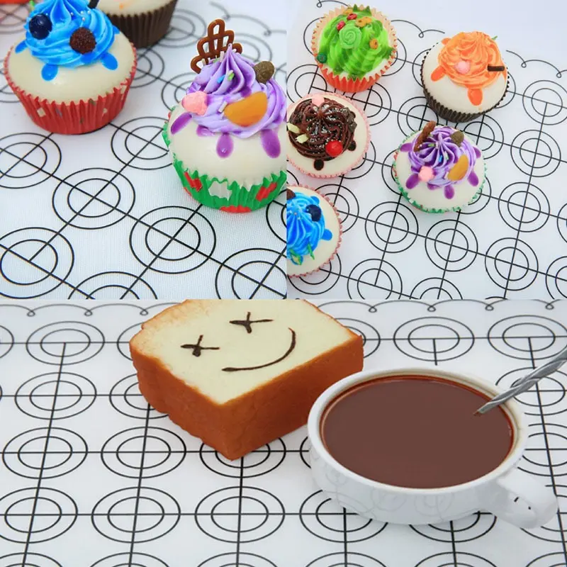 

Reusable Silicone Baking Mat Nonstick Kneading Dough Pads Placemat Macaron Cookie Cake Pad Tailored Mats Kitchen Accessories