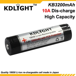 KDLIGHT KB3200mAh 3,6 V 3200mAh перезаряжаемая литий-ионная батарея 18650 с печатной платой