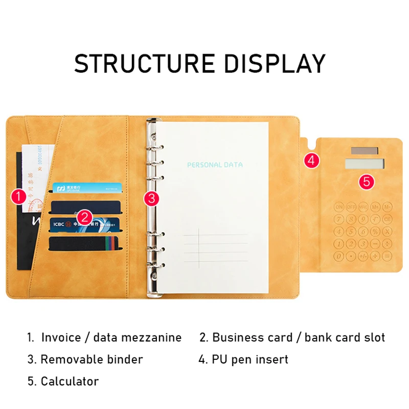 A5 ноутбук искусственная кожа спираль персональный молочный планер блокнот