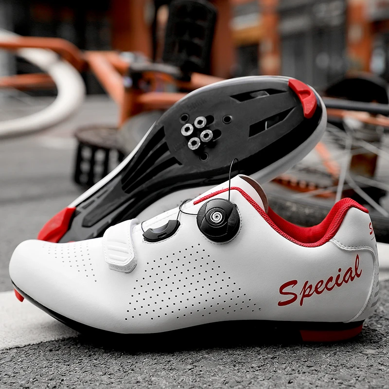 

Professional White Bicycle Shoes Cycling Sneakers Men Self-Locking Sapatilha Ciclismo SPD-SL Women Racing Road Bike Shoes Unisex