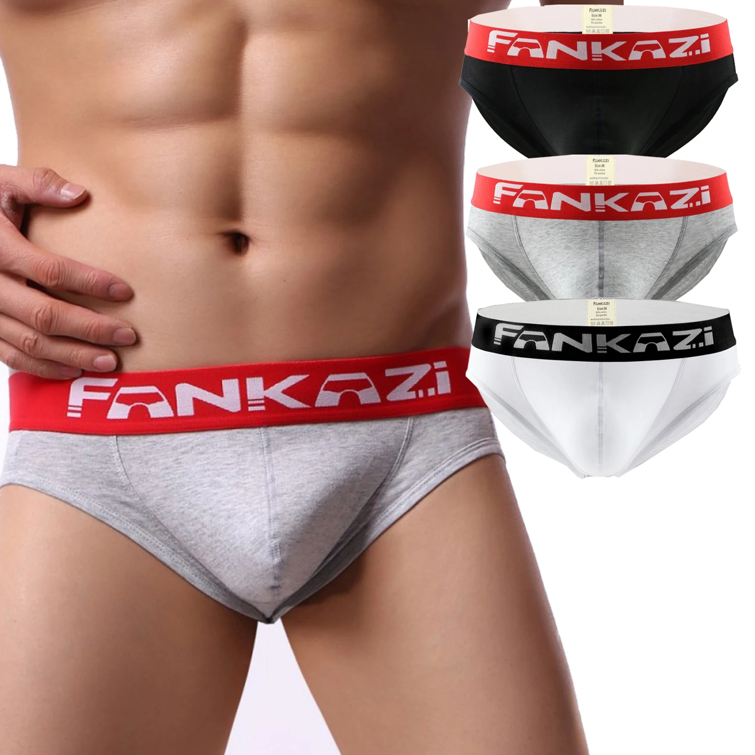 Мужское нижнее белье однотонные Сексуальные трусы U выпуклые большой карман для